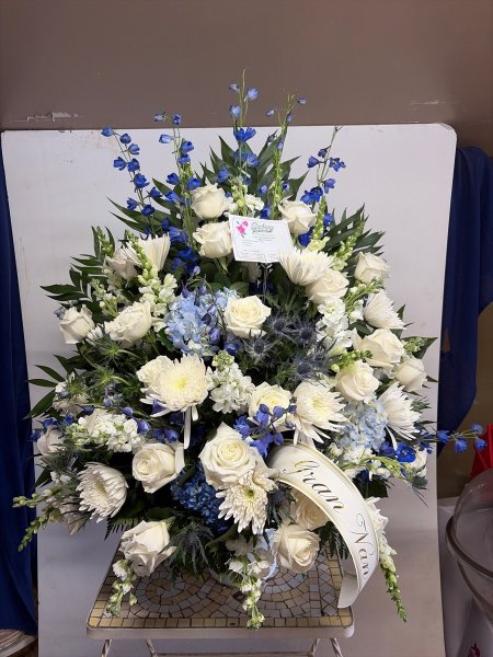 A 5 Star Customer Reviewed Flower Arrangement Designed by Salvy the Florist in Lynn, MA