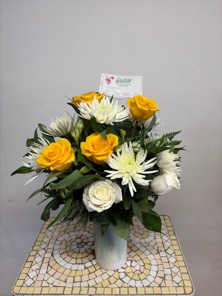 A 5 Star Customer Reviewed Flower Arrangement Designed by Salvy the Florist in Lynn, MA