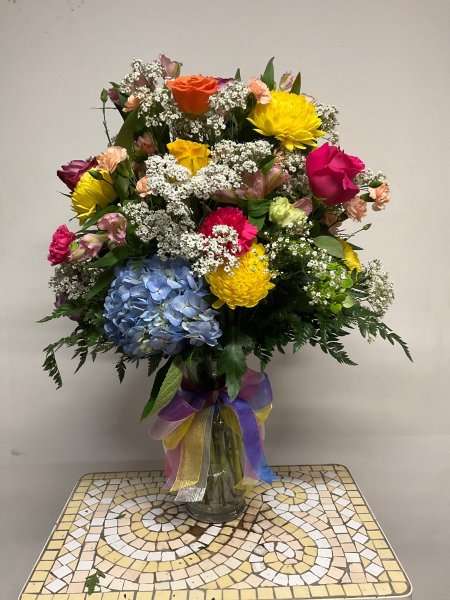 A 5 Star Customer Reviewed Flower Arrangement Designed by Salvy the Florist in Lynn, MA