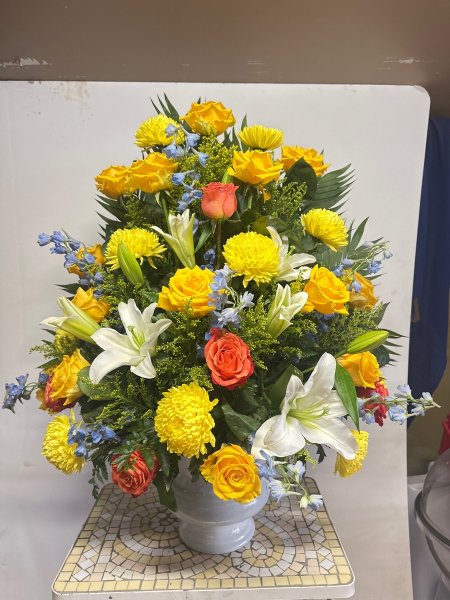A 5 Star Customer Reviewed Flower Arrangement Designed by Salvy the Florist in Lynn, MA