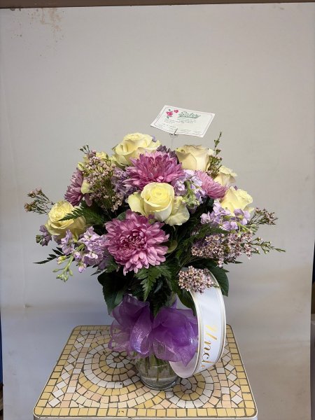 A 5 Star Customer Reviewed Flower Arrangement Designed by Salvy the Florist in Lynn, MA