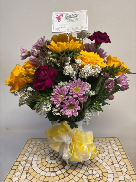 A 5 Star Customer Reviewed Flower Arrangement Designed by Salvy the Florist in Lynn, MA