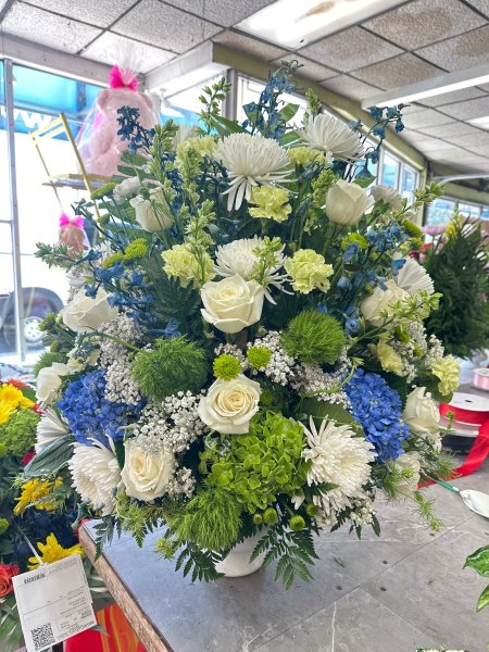 A 5 Star Customer Reviewed Flower Arrangement Designed by Salvy the Florist in Lynn, MA