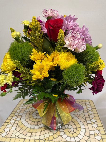 A 5 Star Customer Reviewed Flower Arrangement Designed by Salvy the Florist in Lynn, MA