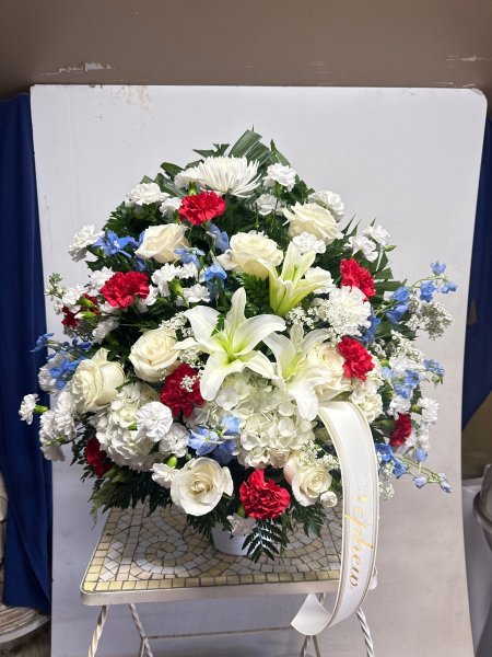 A 5 Star Customer Reviewed Flower Arrangement Designed by Salvy the Florist in Lynn, MA
