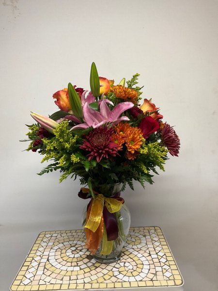 A 5 Star Customer Reviewed Flower Arrangement Designed by Salvy the Florist in Lynn, MA