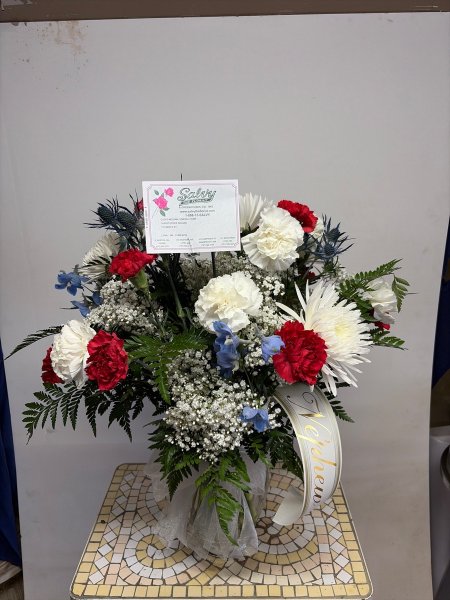 A 5 Star Customer Reviewed Flower Arrangement Designed by Salvy the Florist in Lynn, MA