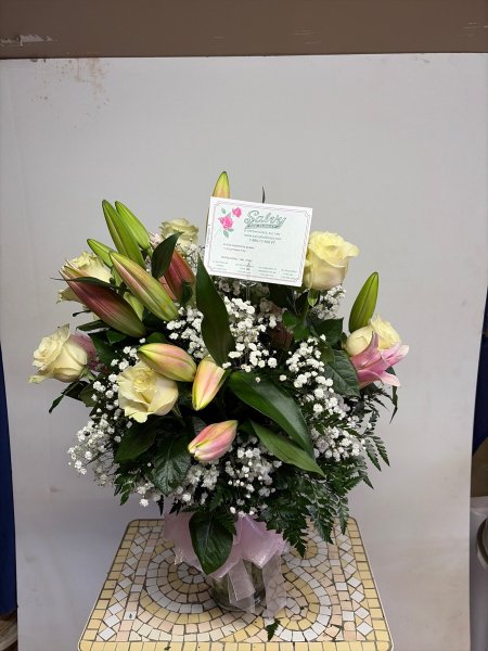 A 5 Star Customer Reviewed Flower Arrangement Designed by Salvy the Florist in Lynn, MA