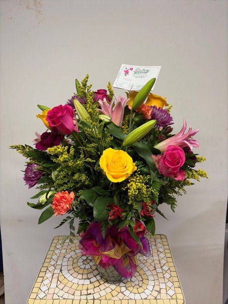 A 5 Star Customer Reviewed Flower Arrangement Designed by Salvy the Florist in Lynn, MA