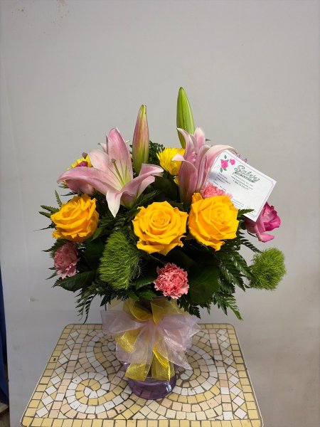 A 5 Star Customer Reviewed Flower Arrangement Designed by Salvy the Florist in Lynn, MA