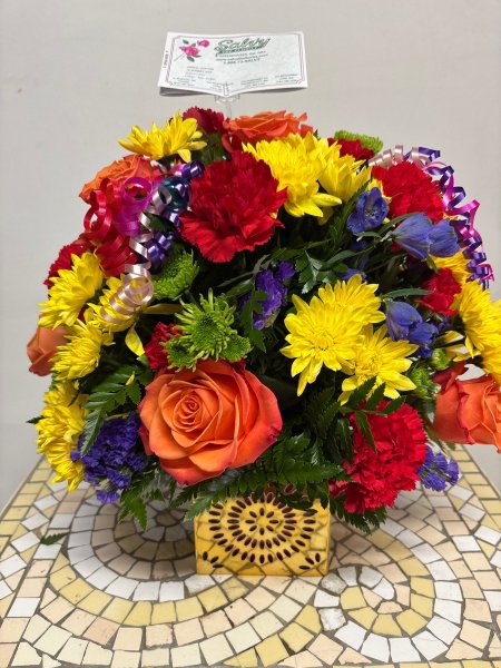 A 5 Star Customer Reviewed Flower Arrangement Designed by Salvy the Florist in Lynn, MA