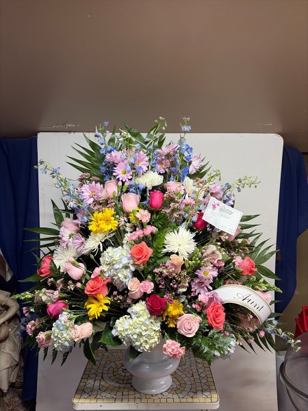 A 5 Star Customer Reviewed Flower Arrangement Designed by Salvy the Florist in Lynn, MA
