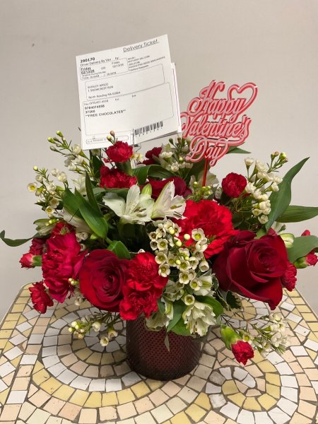 A 5 Star Customer Reviewed Flower Arrangement Designed by Salvy the Florist in Lynn, MA