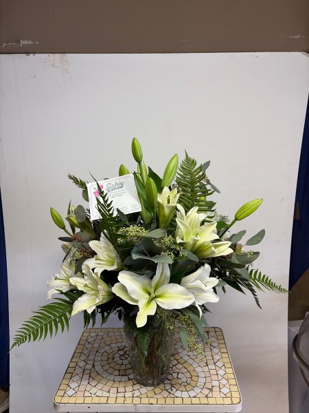 A 5 Star Customer Reviewed Flower Arrangement Designed by Salvy the Florist in Lynn, MA