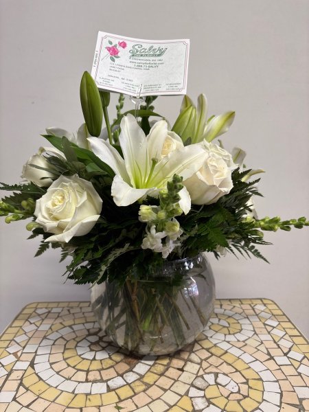 A 5 Star Customer Reviewed Flower Arrangement Designed by Salvy the Florist in Lynn, MA