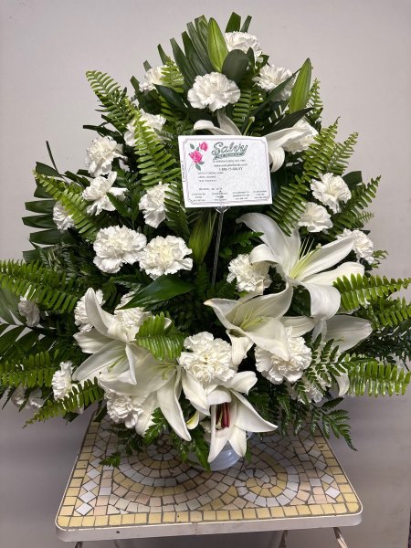 A 5 Star Customer Reviewed Flower Arrangement Designed by Salvy the Florist in Lynn, MA
