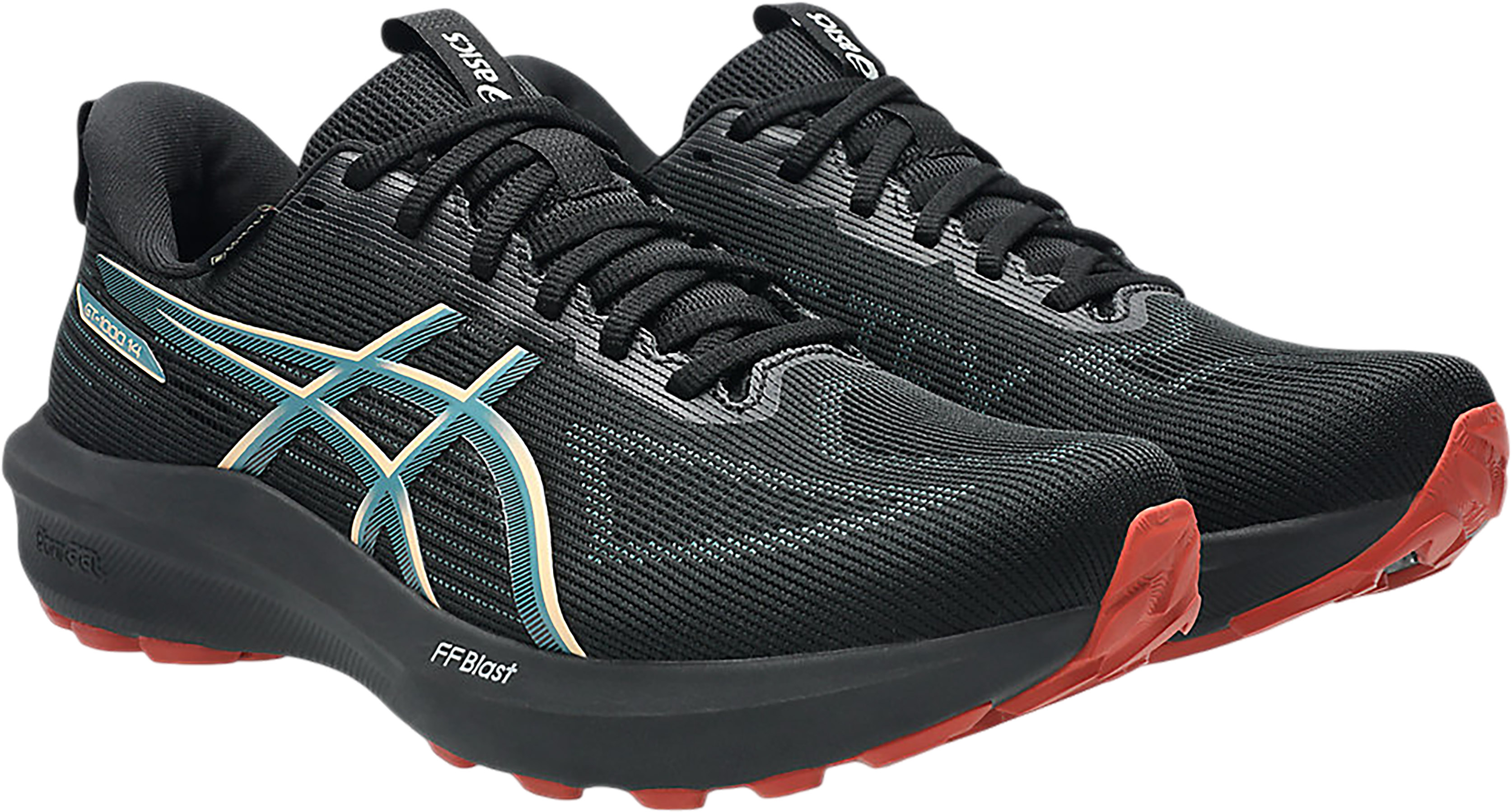 ASIC’s men’s Black/Electric Red gel GT 1000 running gym shoes. Size 10 Asics GT-1000 11 Men main image 2