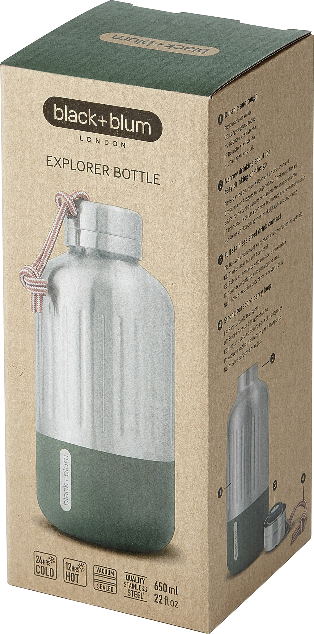 black+blum Explorer Insulated Bottle 650ml | Altitude Sports