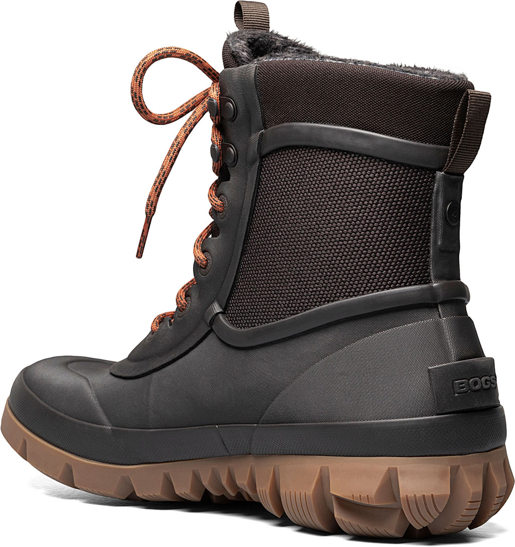 Bottes Homme Bogs Arcata En Cuir Noir/marron Taille 11 - Imperméables à Lacets, Occasion Très Bon état