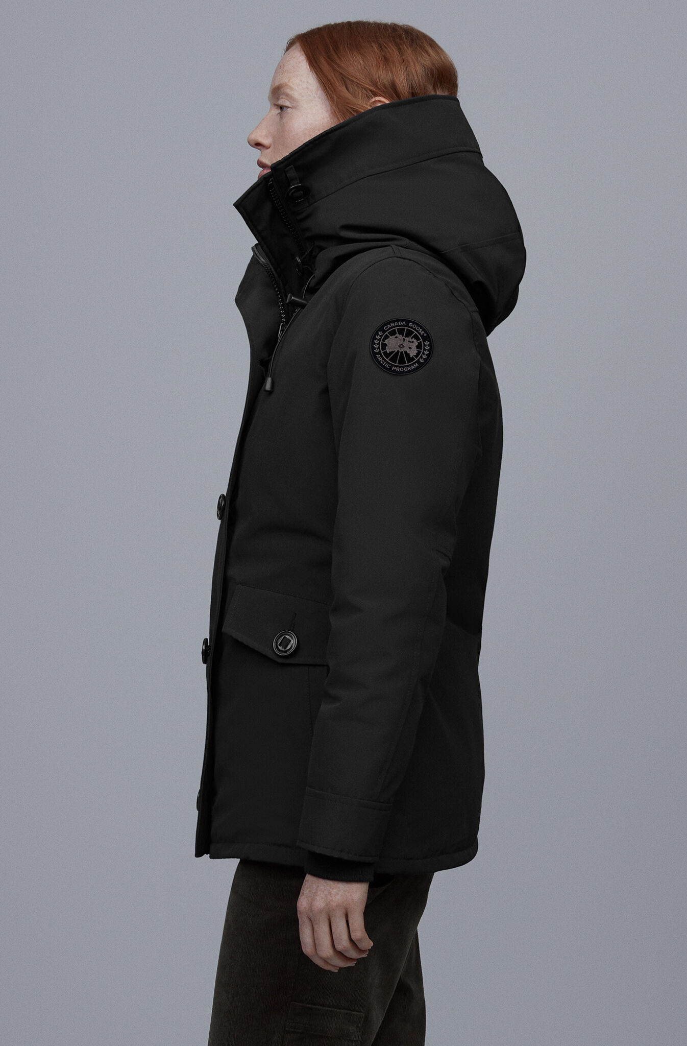カナダグースブラックレーベル黒 カナダグース ブラックレーベル RIDEAU PARKA Sサイズ ブラック Canada
