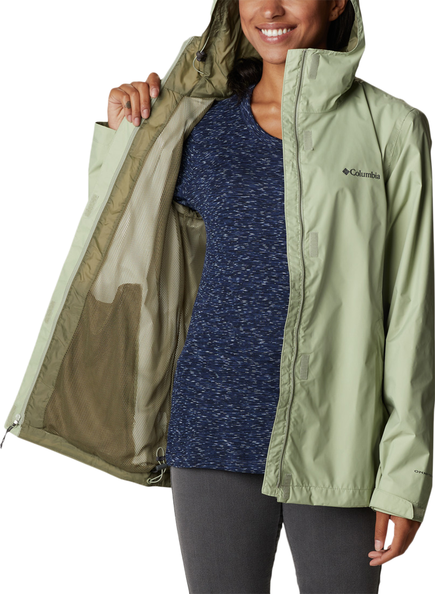thumbnail interactive-video image 1 of Columbia Women's Arcadia II Rain Jacket – Authentic, Brand New With Tags – Nylon Shell, Casual/Travel Rain Coat 1 of 6