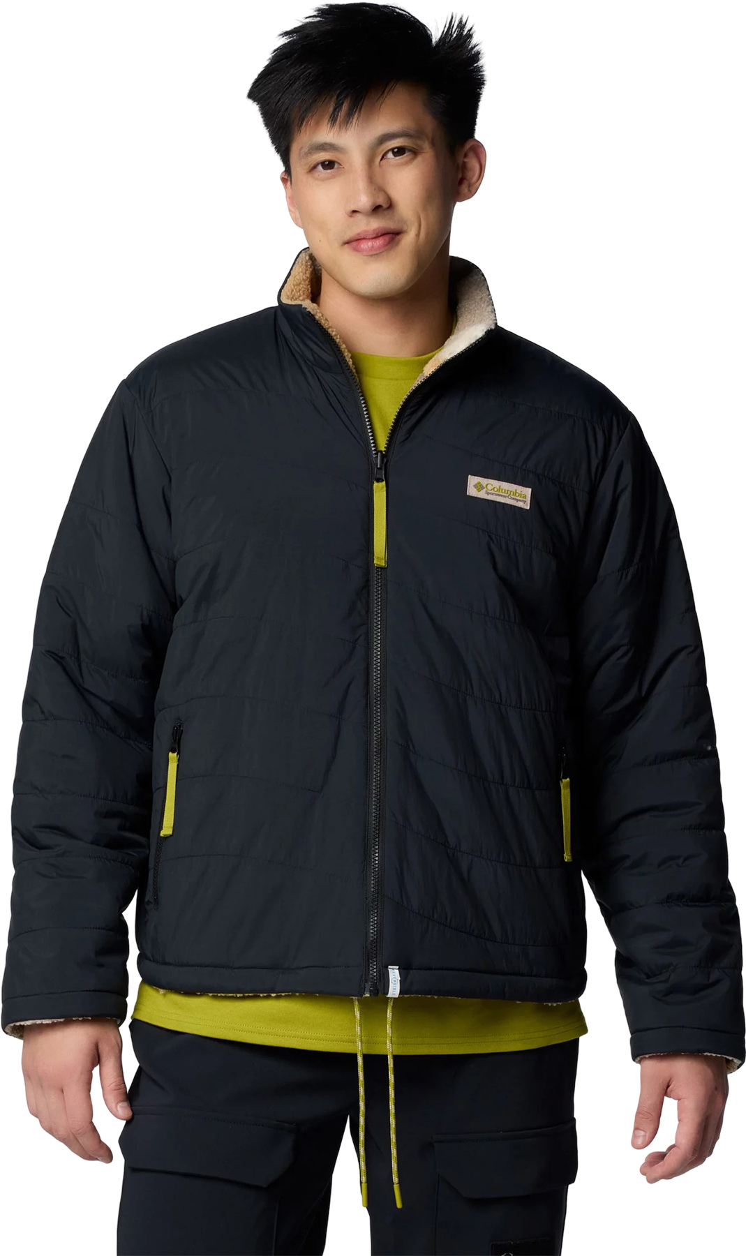 silver leaf men's columbia jacket with silver lining