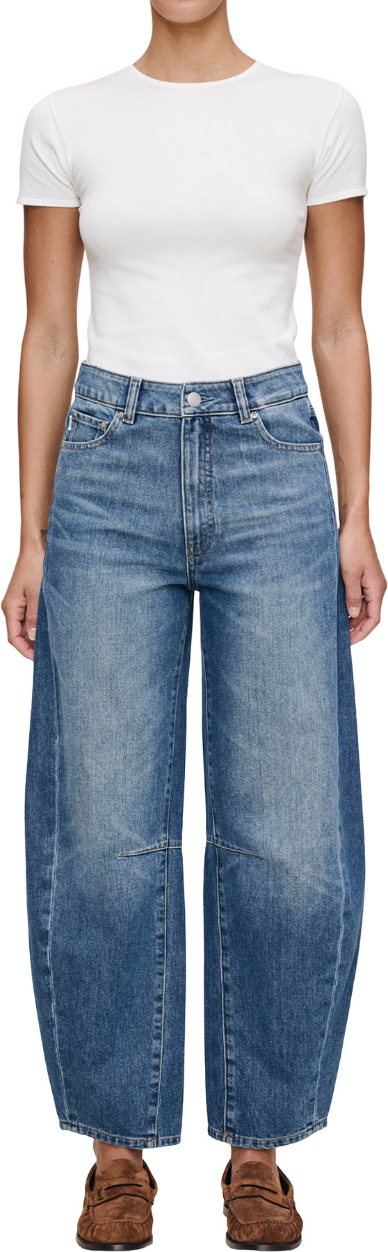 Miro Rigid High Rise Barrel Leg Jeans 28" - Women's