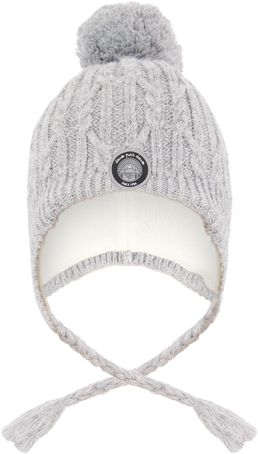 Bonnet maille tricot doublé polaire koala gris bébé fille Okaïdi & Obaïbi