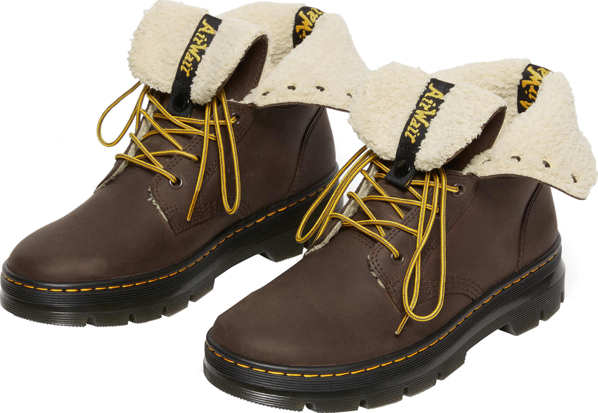 Dr. Martens Combs Leather Fold-Down Winter Boots - Unisex