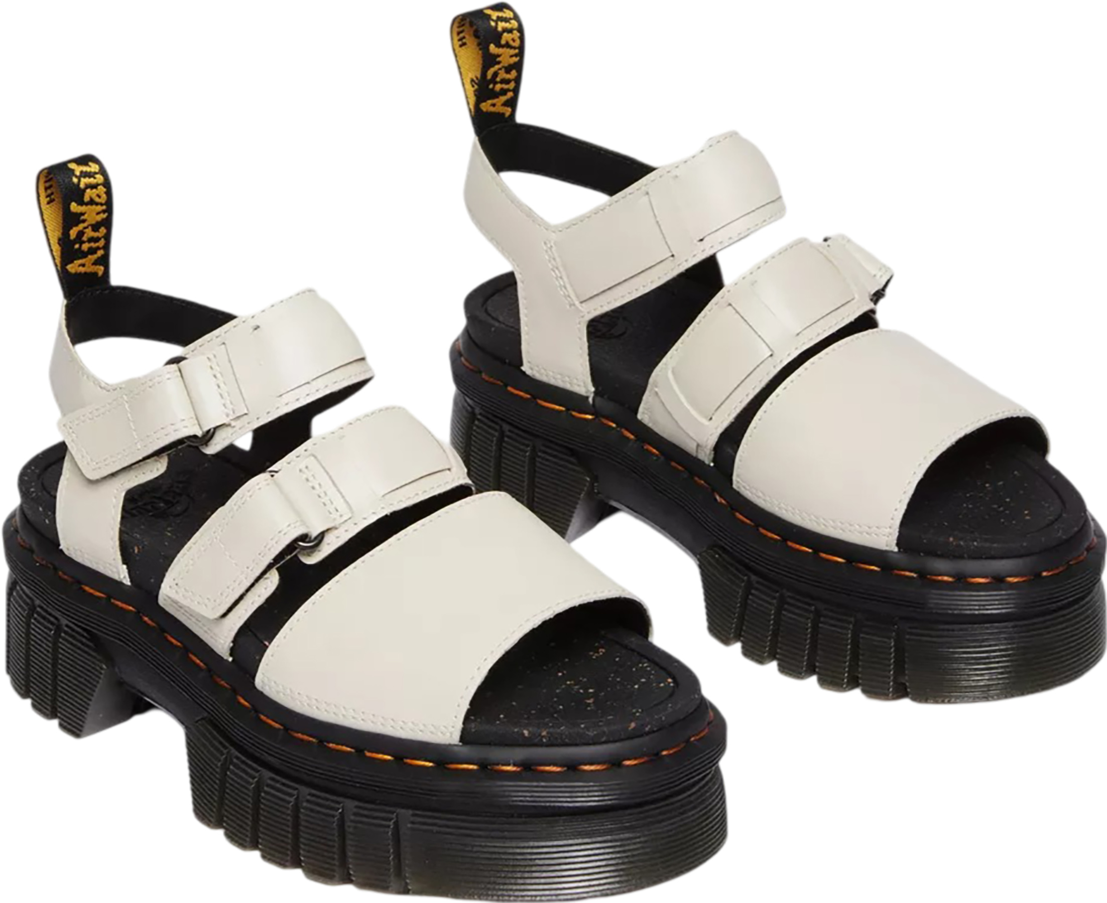 Dr. Martens Ricki Nappa Lux Leather 3-Strap Platform Sandals