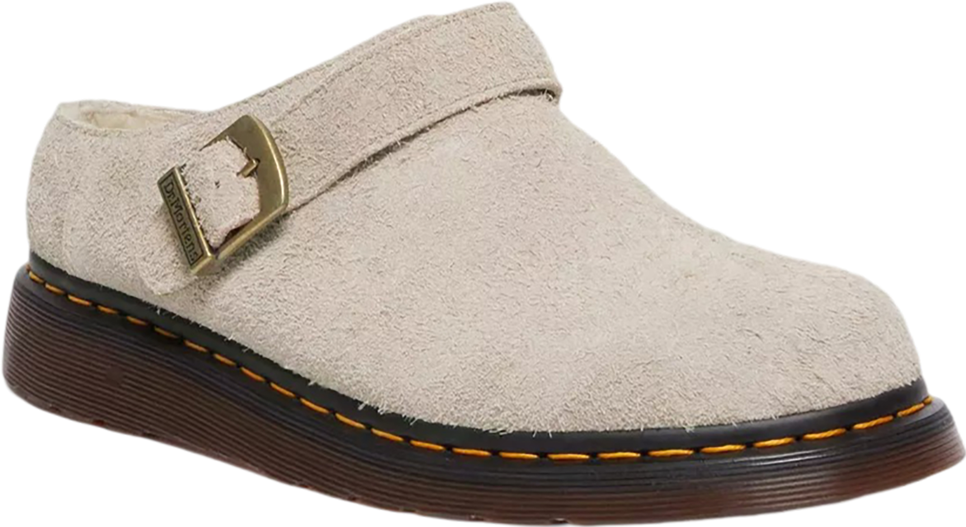 靴 Dr.Martens ISHAM VINTAGE TAUPE UK6 Isham Faux Shearling Lined Suede Mules in Vintage Taupe | Dr. Martens