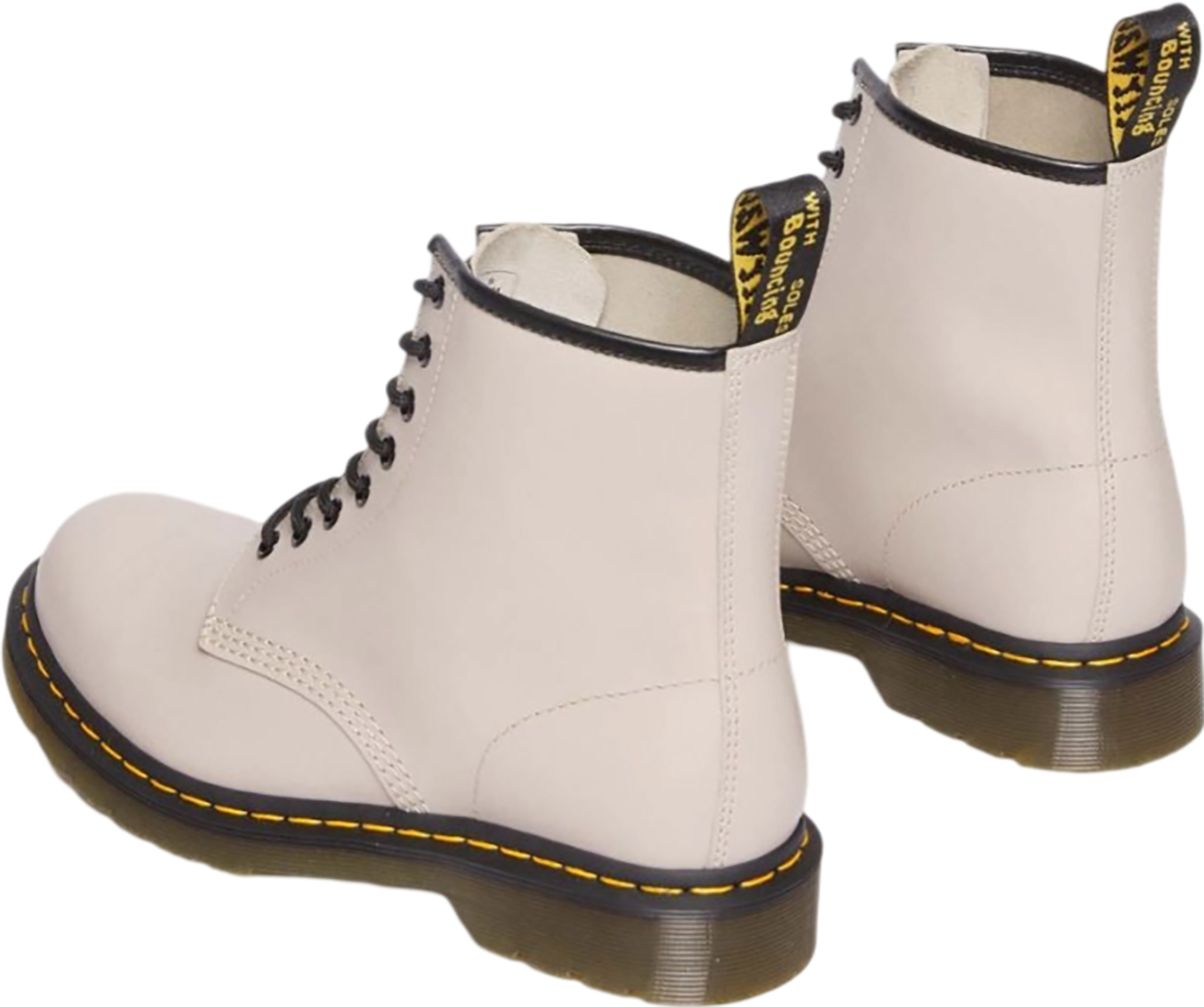 Dr.Martens Unisex Smooth Leather Vintage Taupe Lace Up Boots New Dr. Martens 8 Eyelet Lace Up Boots Vintage Taupe - Women main image 2