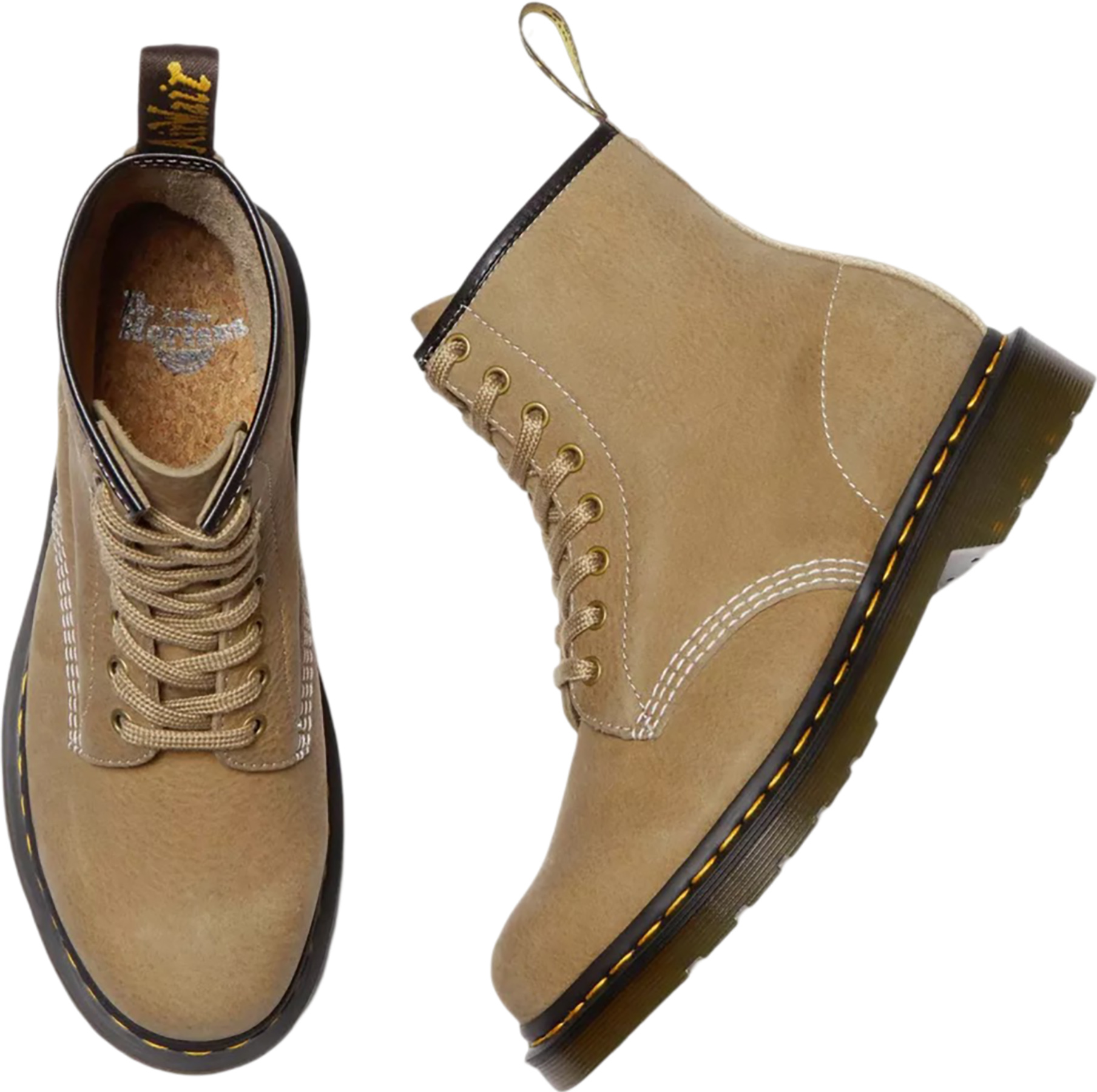Dr. Martens Newton Tan Leather Boots light brown soft leather lace up boots M8 Dr. Martens 1460 Smooth Leather Lace Up Boots - Unisex | The  main image 2