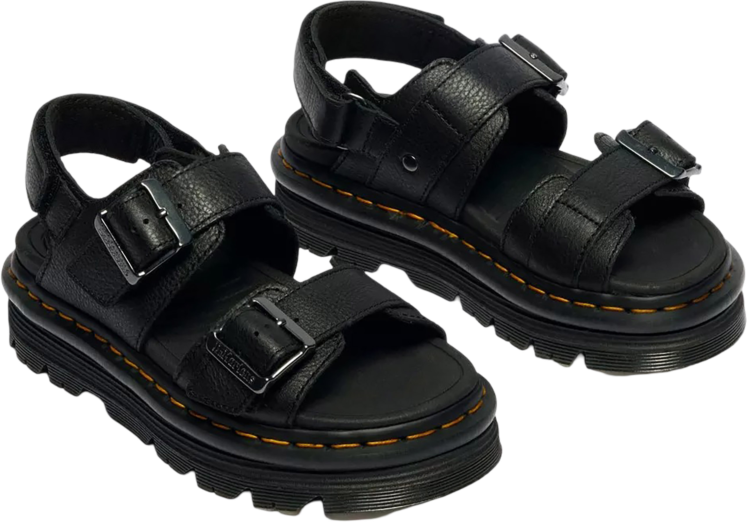 martin margiela 1995 アンクル　リスク　バンド　黒　レザー Dr. Martens Zebzag Pisa Leather Platform Sandals - Women's