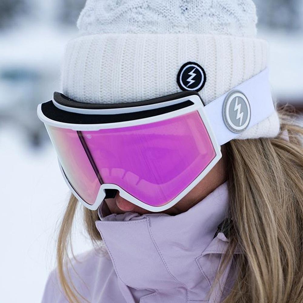 Electric Kleveland Ski goggle - Matte White Frame - Brose/Pink