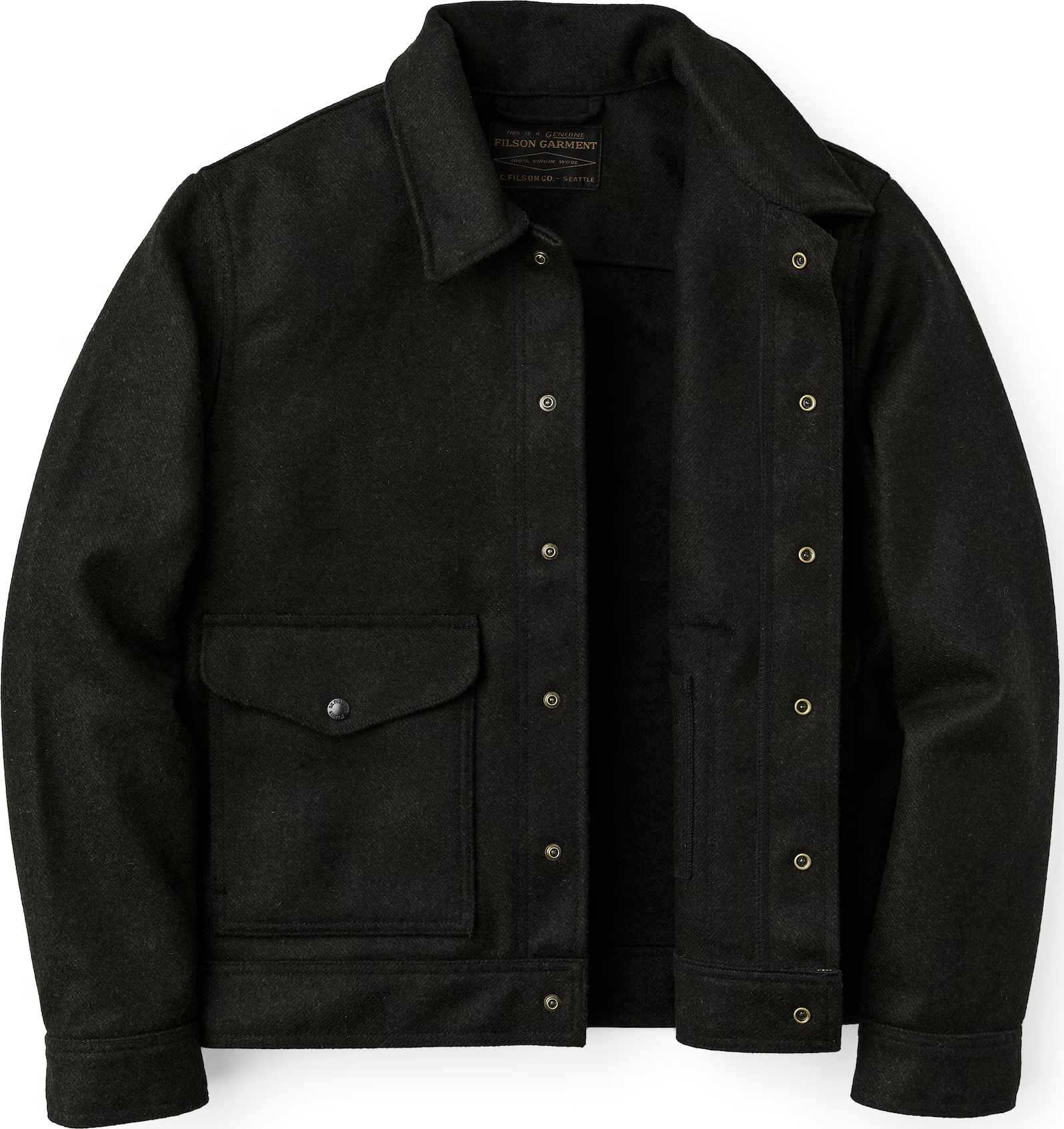 ジャケット・アウター Filson Mackinaw Wool Work Jacket fls-20232879__front-peat-black.jpg