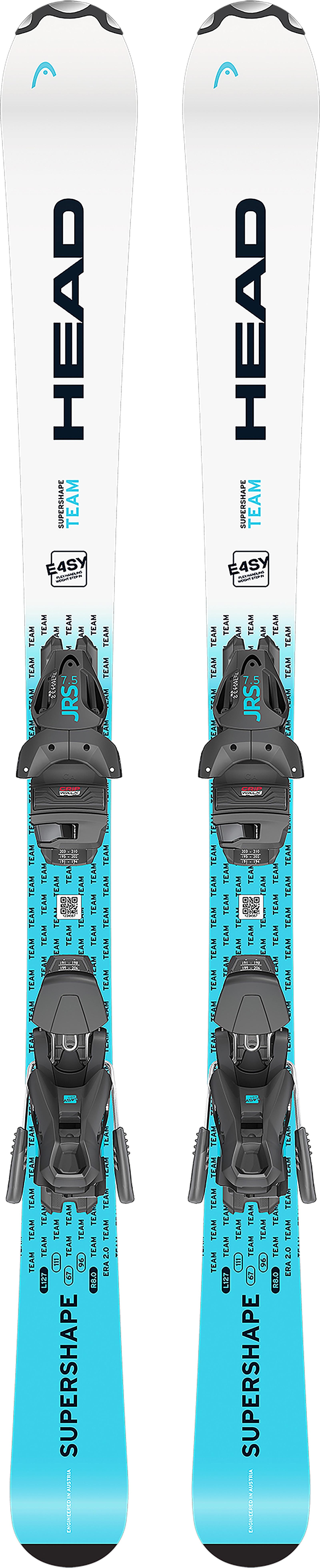 HEAD Supershape Team Easy Skis with JRS 7.5 Ski Bindings - Junior