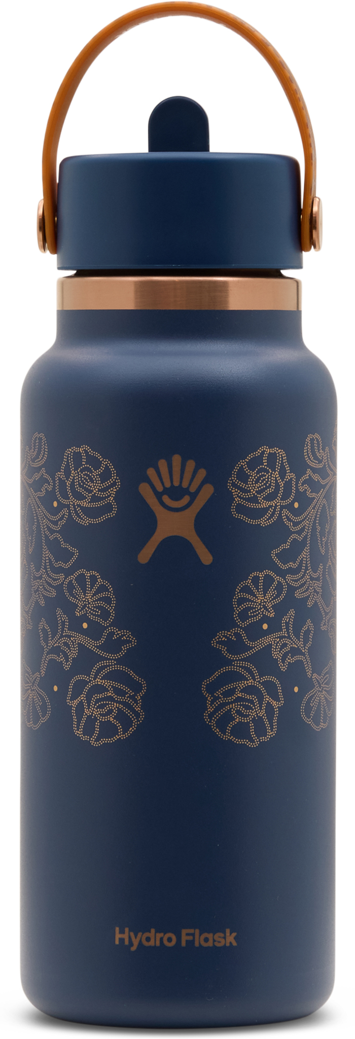 Bouteille d'eau isotherme avec 3 couvercles à paille, 950 ml, garde boisson froide 24 h