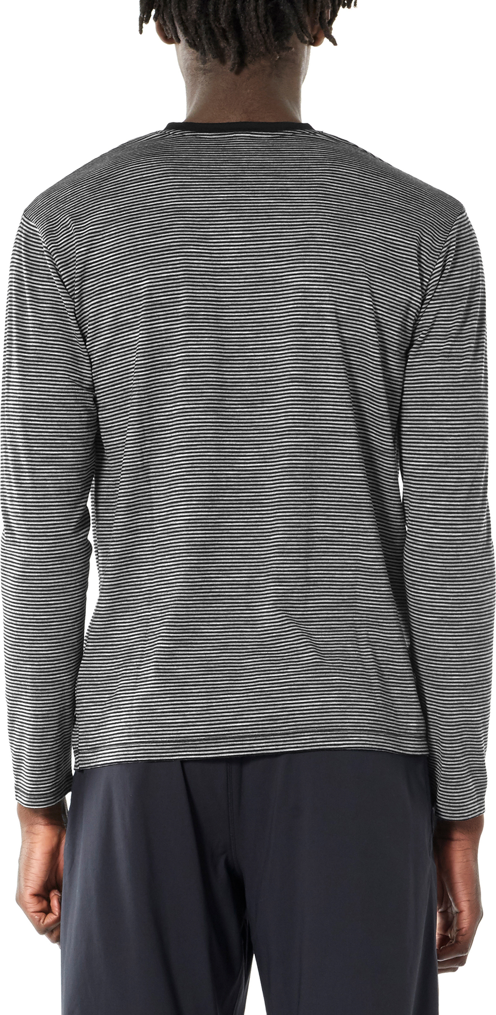 icebreaker Luxe Lite Long Sleeve Pocket Crewe Stripe - Men's
