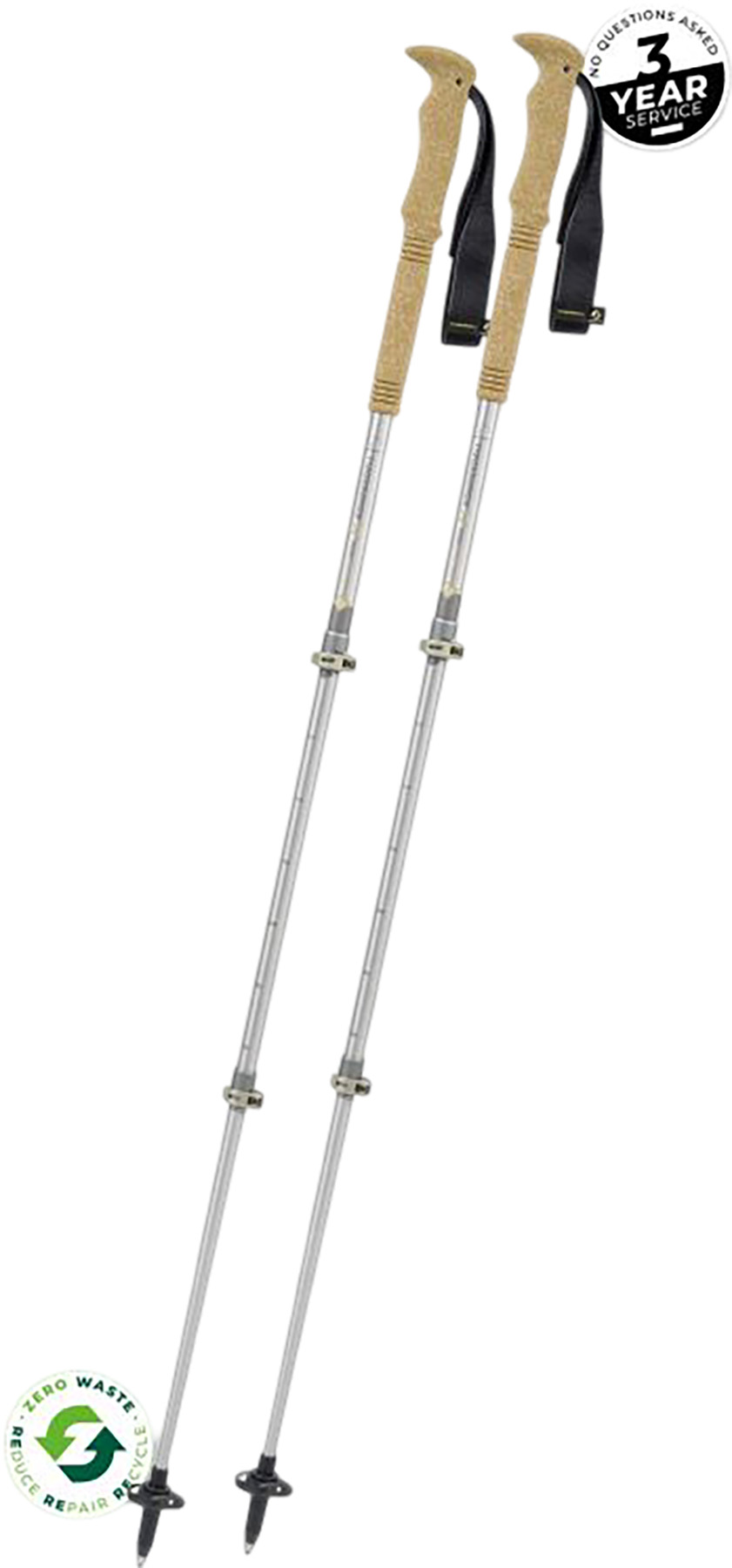 Canne De Randonnée KOMPERDELL Carbon Trail UL - Ultra Légère En Carbone, 105-140 Cm, Garantie 3 Ans