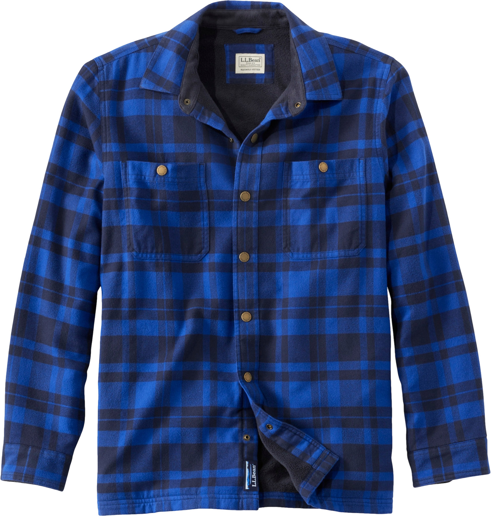 L.L. Bean Fleece-Lined Snap Front Slightly Fitted Flannel Shirt - Men's |  The Last Hunt