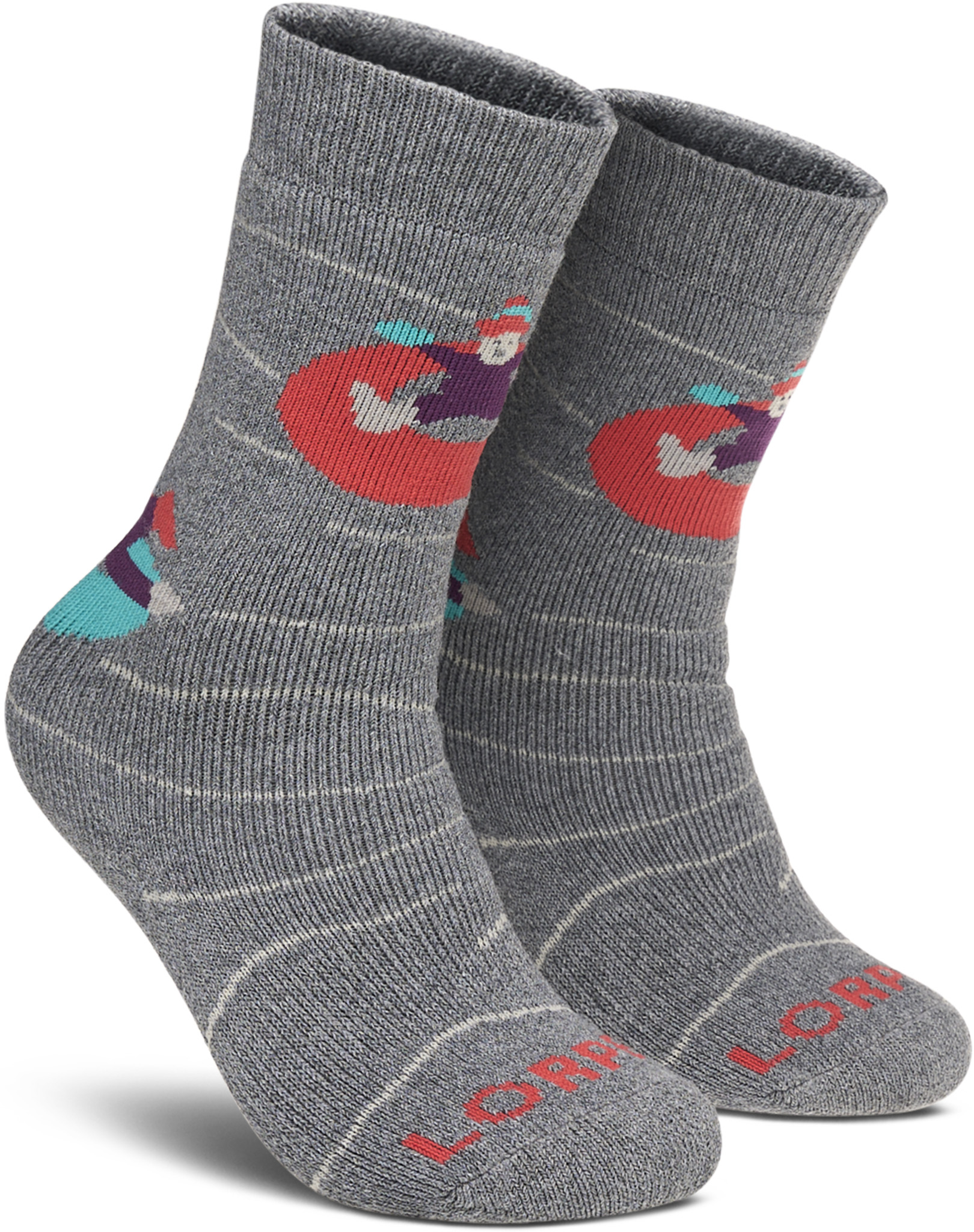 Chaussettes Mi-hautes SealSkinz Runton Imperméables Gris/rouge/blanc Taille M