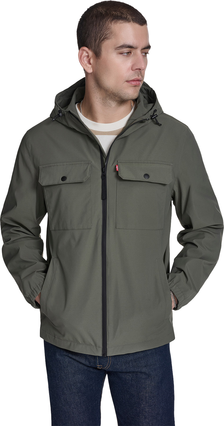 Levi's 2 Chest Pocket Rain Hooded Jacket - Men's | Altitude Sports
