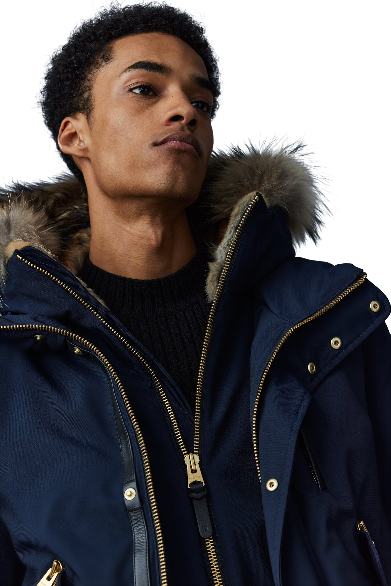 Mackage Dixon 2-In-1 Nordic Tech Natural Fur Down Bomber Jacket