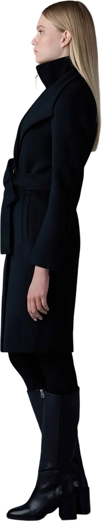 Mackage Norita 2-in-1 Double Face Wool Coat with Sash - Women's