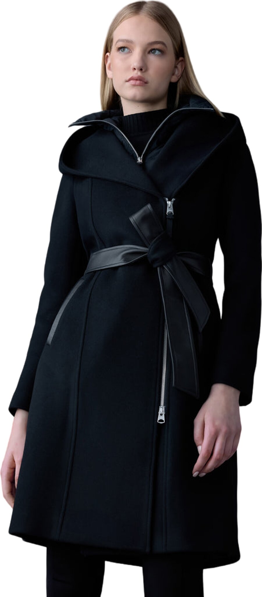 Mackage Shia-SLB 2-in-1 Double-Face Wool Coat with Removable Bib