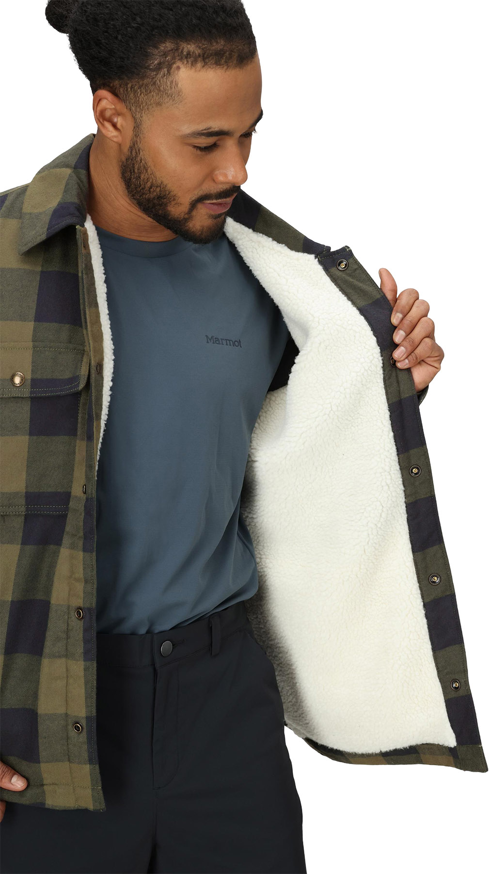 Marmot Ridgefield Heavyweight Sherpa-Lined Flannel Shirt Jacket