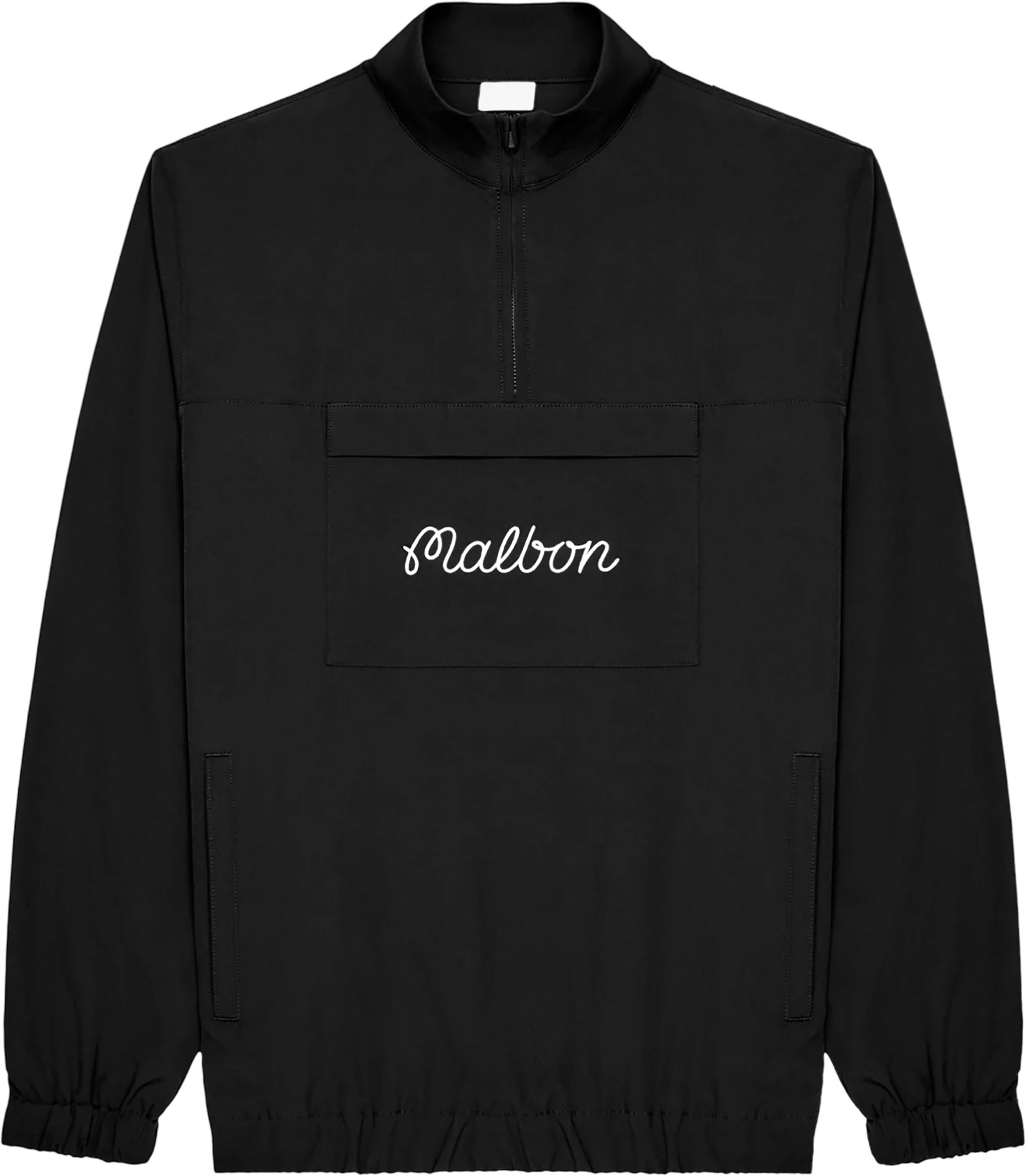 Malbon 黒クウォータージップシャツ テックパフォーマンス　L mlb-m-9421_black.jpg