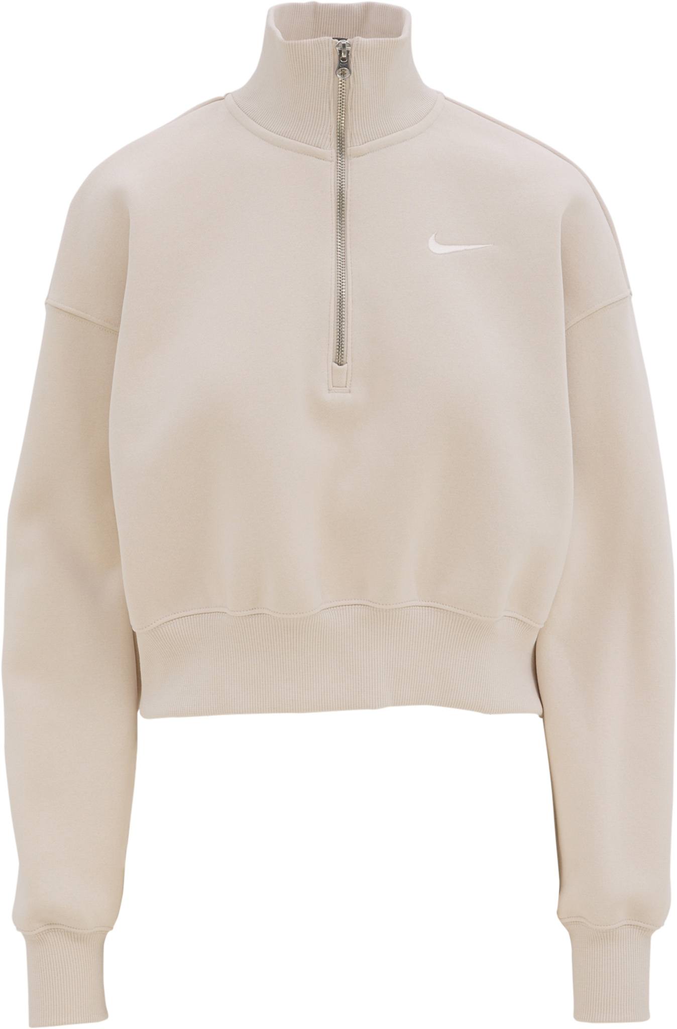 nike essentials cropped high neck sweatshirt