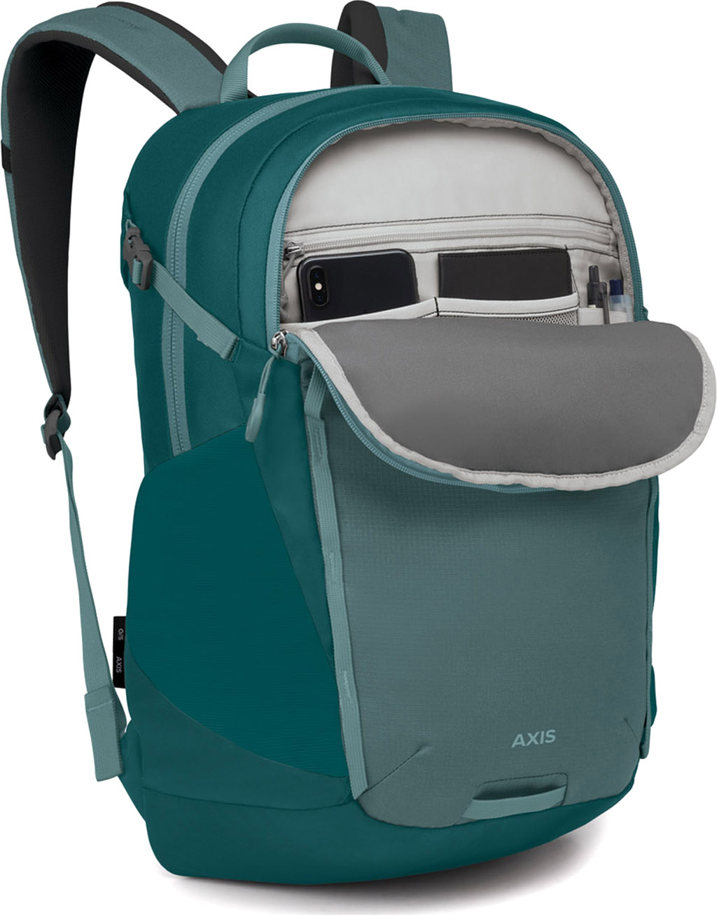 osprey axis 24 l backpack - succulent green-deep teal Axis-Black go students looking for a streamlined school bag will find the Axis ideal whether theyre coming in from off campus or living in the dorms Osprey Sirrus 24L Pack-Women's |